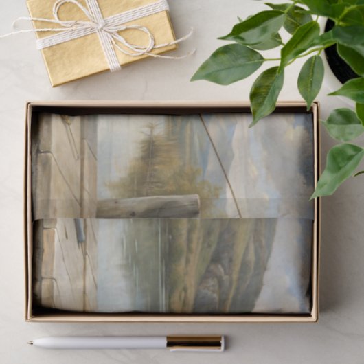 Lakeside Reverie Young Angler's Tale Decoupage Seidenpapier (Geschenk)