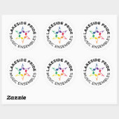 Lakeside-Sticker mit Stolz Runder Aufkleber (Blatt)