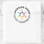 Lakeside-Sticker mit Stolz Runder Aufkleber (Tasche)