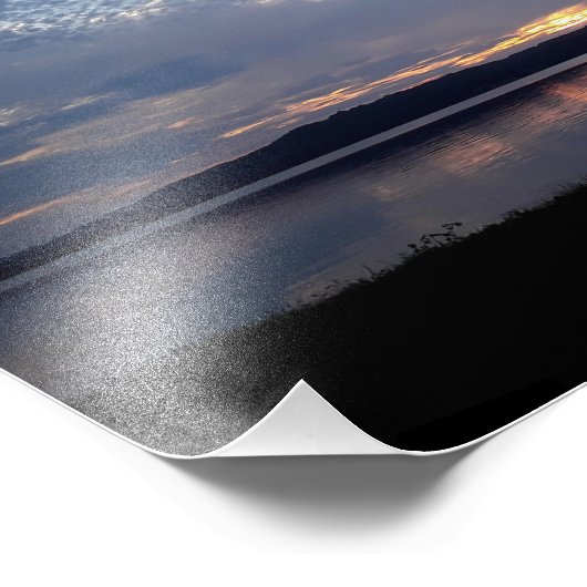 Lakeside Sunset Fotodruck (Ecke)