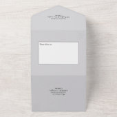 Lakeside Wedding Monogram Wappen All In One Einladung (Außenbereich)