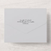 Lakeside Wedding Monogram Wappen All In One Einladung (Rückseite)