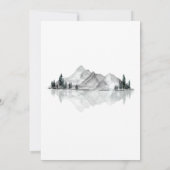 Lakeside Wedding Monogram Wappen Brautparty Einladung (Rückseite)