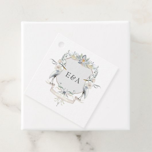 Lakeside Wedding Monogram Wappen Geschenkanhänger (Beispiel)