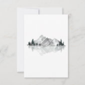 Lakeside Wedding Monogram Wappen RSVP Karte (Rückseite)