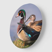 Lakeside, Wood Duck Große Wanduhr (Winkel)
