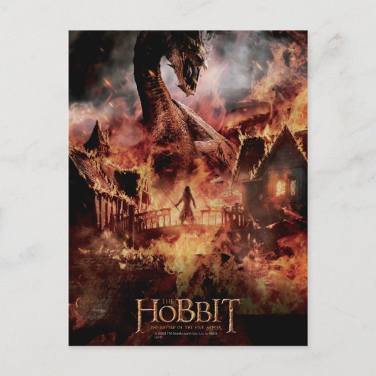 Laketown Ablaze mit SMAUG™ & BARD THE BOWMAN™ Postkarte (Vorderseite)