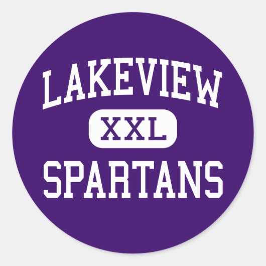 Lakeview - Spartans - Junior - Battle Creek Runder Aufkleber (Vorderseite)