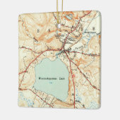 Lakeville CT Vintag Karte Keramikornament (Links)
