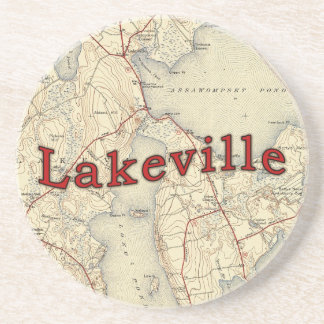 Lakeville Massachusetts alte Karte Untersetzer