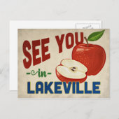 Lakeville Minnesota Apple - Vintage Travel Postkarte (Vorne/Hinten)