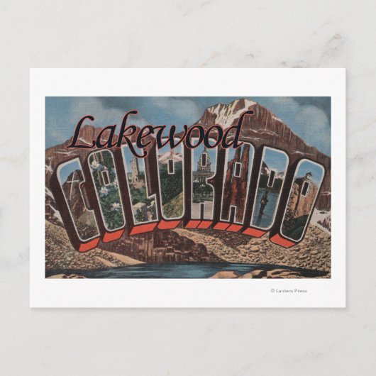 Lakewood, Colorado - Große Buchstabenszenen Postkarte (Vorderseite)