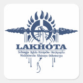 Lakhota Quadratischer Aufkleber (Vorderseite)