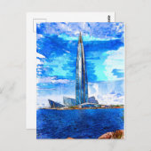 Lakhta Zentrum, Lahta, Sankt Petersburg / Russland Postkarte (Vorne/Hinten)