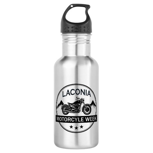 Lakonia Motorrad Week Edelstahlflasche (Vorderseite)