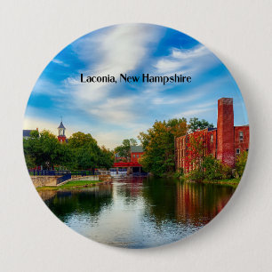 Lakonia, New Hampshire, landschaftliche Landschaft Button