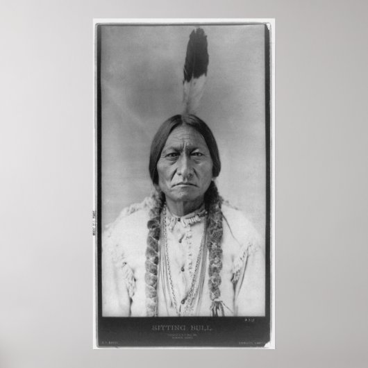 Lakota Amerikanische Ureinwohner Chief Sitting Bul Poster (Vorne)