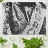 Lakota Chefübergabe: Sich auf Bull Fort Buford set Geschirrtuch (Gefaltet)