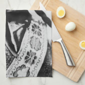 Lakota Chefübergabe: Sich auf Bull Fort Buford set Geschirrtuch (Viertel Falte)