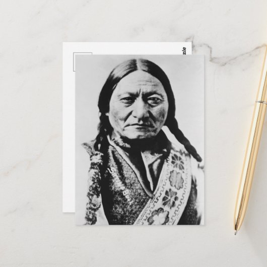 Lakota Chefübergabe: Sich auf Bull Fort Buford set Postkarte (Vorderseite/Rückseite Beispiel)