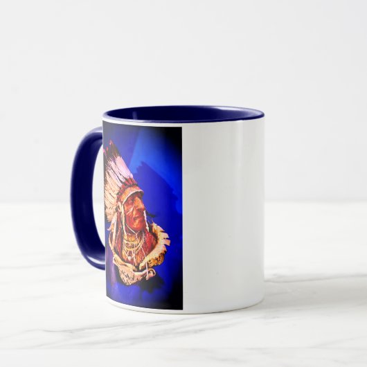 "Lakota Chief" Mug Tasse (Vorderseite Links)