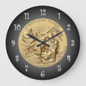 Lakota Code Talkers Bronze Medaille ~ Große Wanduhr (Vorderseite)