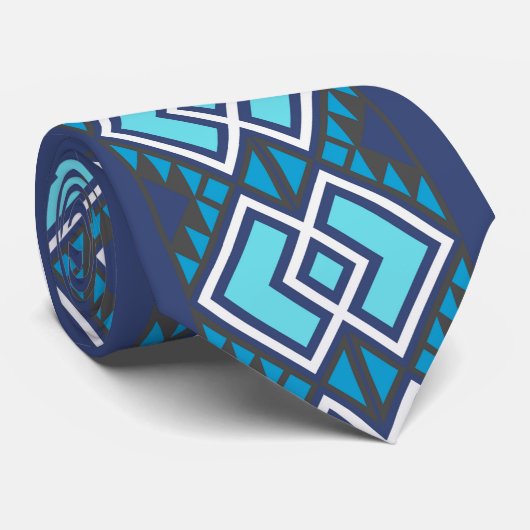 Lakota Entwurfs-blaues Weiß Krawatte (Gerollt)