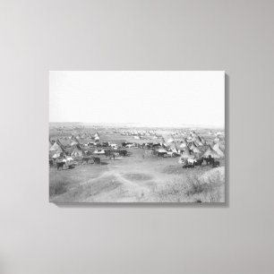 Lakota "feindliches indisches Lager-" Fotografie Leinwanddruck