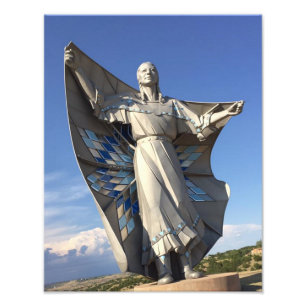 Lakota Frau mit Star Shawl Giant Statue Fotodruck