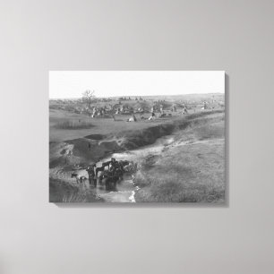 Lakota Indian Camp im Weißen Tal Leinwanddruck