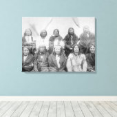 Lakota indische Häuptlinge, die General Miles zu E Leinwanddruck (Insitu (Holzboden))