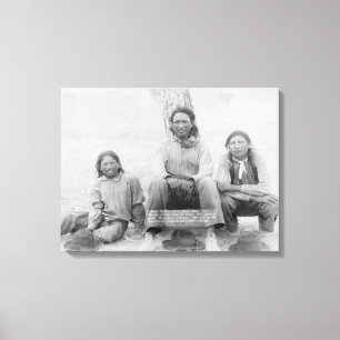 Lakota indische Teenager in Western Dress Leinwanddruck