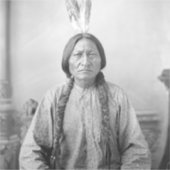 Lakota Leader sitzt Bull Native Amerikanische Urei Aufkleber (Vorderseite)
