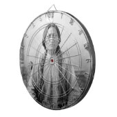 Lakota Leader sitzt Bull Native Amerikanische Urei Dartscheibe (Vorderseite rechts)