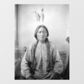 Lakota Leader sitzt Bull Native Amerikanische Urei Fensteraufkleber (Blatt)