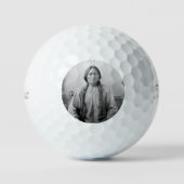 Lakota Leader sitzt Bull Native Amerikanische Urei Golfball (Vorderseite)
