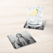 Lakota Leader sitzt Bull Native Amerikanische Urei Rechteckiger Pappuntersetzer (Vor Ort)