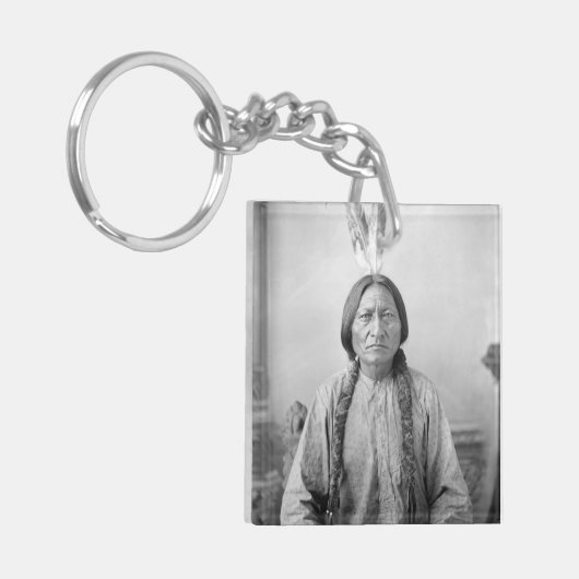 Lakota Leader sitzt Bull Native Amerikanische Urei Schlüsselanhänger (Vorderseite links)