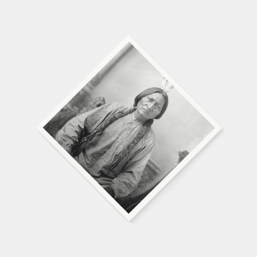 Lakota Leader sitzt Bull Native Amerikanische Urei Serviette (Ecke)