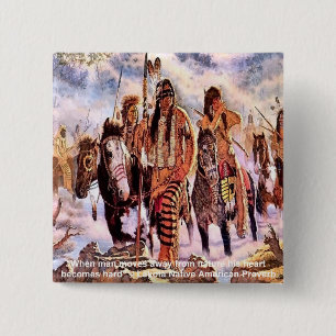 Lakota Native American Nature Proverb Button