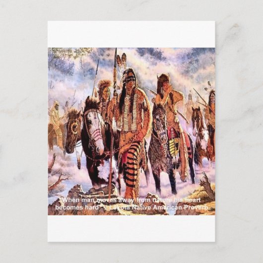 Lakota Native American Nature Proverb Postkarte (Vorderseite)
