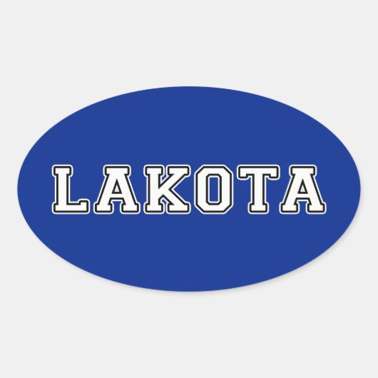 Lakota Ovaler Aufkleber (Vorderseite)