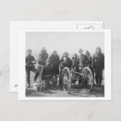 Lakota-Pfadfinder und weiße Soldaten, die hinter u Postkarte (Vorne/Hinten)