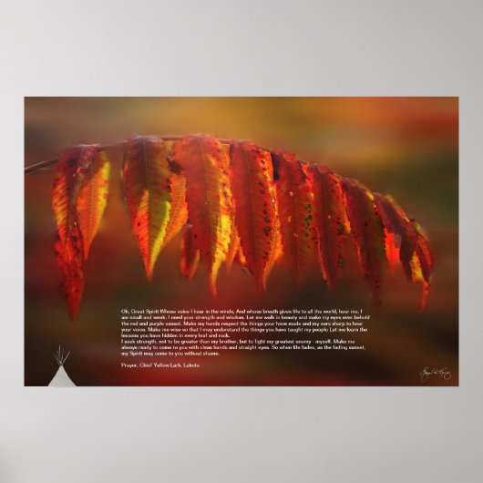 Lakota Prayer Poster (Vorne)