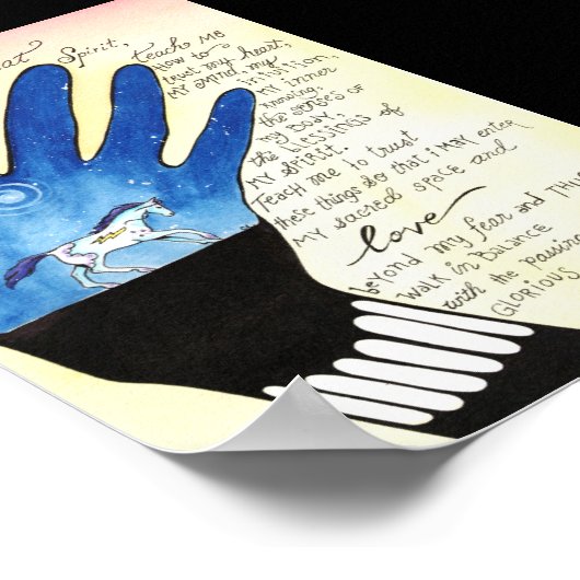 Lakota Prayer Poster (Ecke)