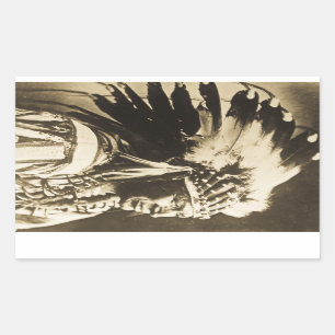 Lakota Sioux Chief White Swan Rechteckiger Aufkleber