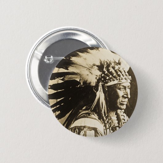Lakota Sioux weißer hauptsächlichschwan Button (Vorne & Hinten)