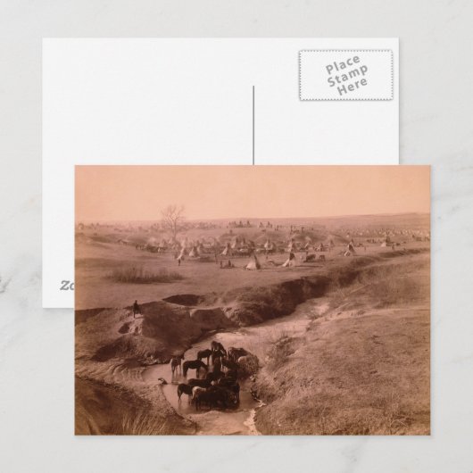 Lakota Tipi Camp Postkarte (Vorne/Hinten)