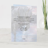 Lakotas Vermächtnis - Grußkarte Karte (Rückseite)