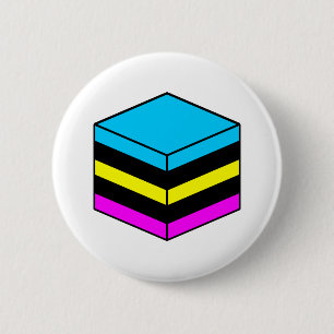 Lakritz-Sortiment - Blau, Gelb, Magenta & Schwarz Button